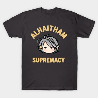 Genshin Impact Alhaitham supremacy chibi head | Morcaworks! T-Shirt